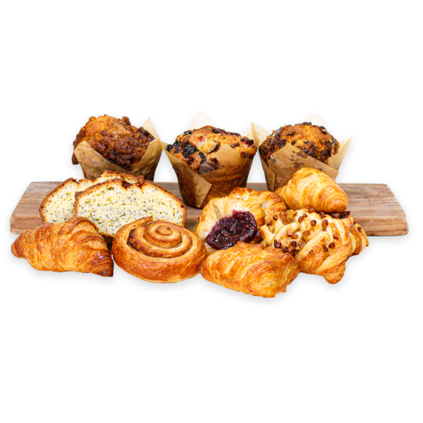 Assortment of Pastries on a wooden board